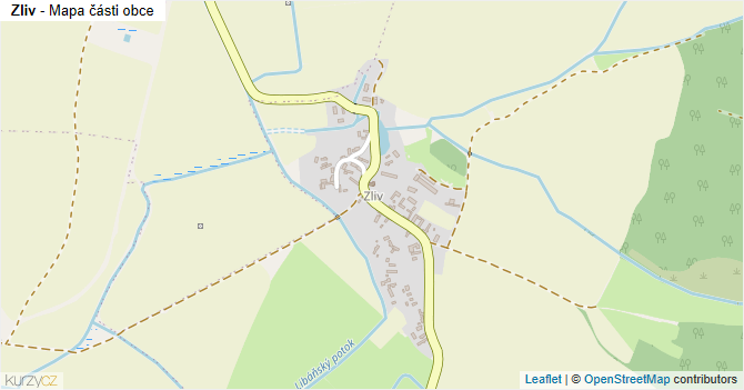 Zliv - mapa části obce