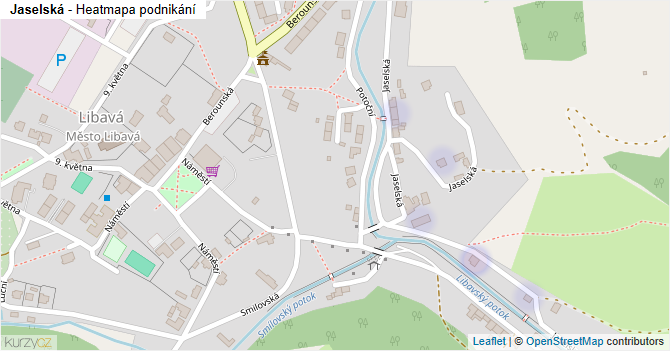 Jaselská - mapa podnikání