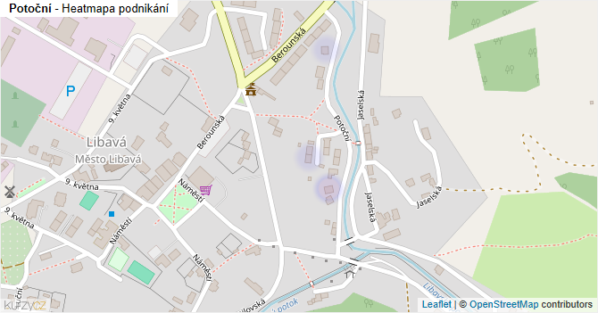 Potoční - mapa podnikání