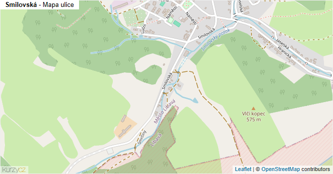 Smilovská - mapa ulice