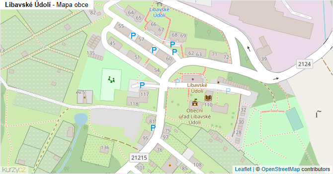 Libavské Údolí - mapa obce