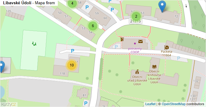 Libavské Údolí - mapa firem