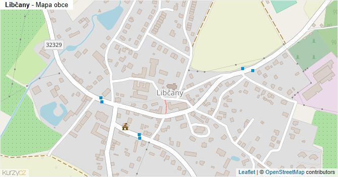 Libčany - mapa obce