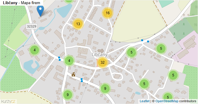 Libčany - mapa firem