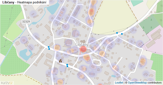 Libčany - mapa podnikání