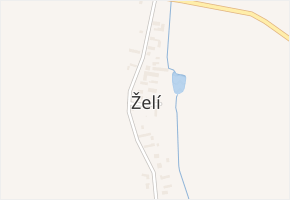 Želí v obci Libčany - mapa části obce