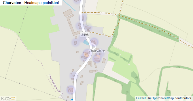 Charvatce - mapa podnikání
