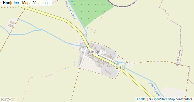 Hnojnice - mapa části obce