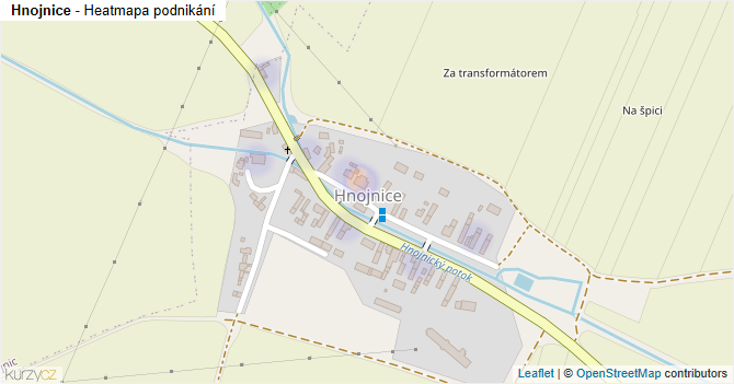 Hnojnice - mapa podnikání