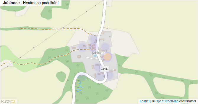 Jablonec - mapa podnikání