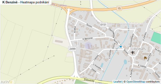 K Benzině - mapa podnikání