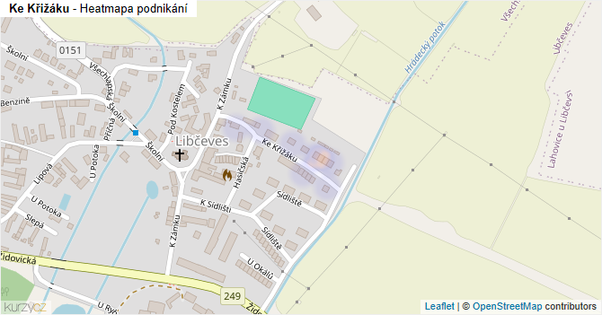 Ke Křižáku - mapa podnikání