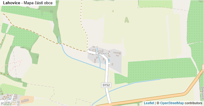 Lahovice - mapa části obce