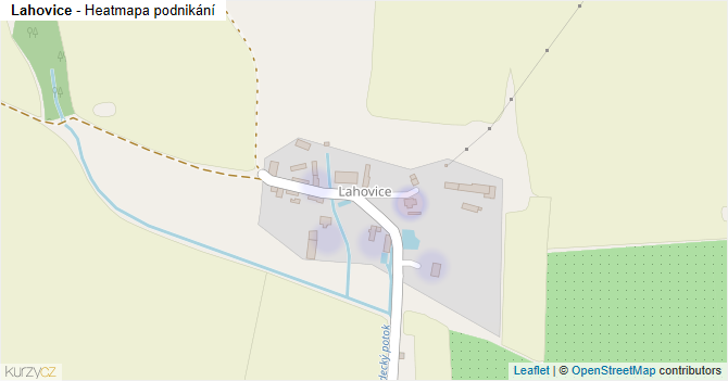 Lahovice - mapa podnikání