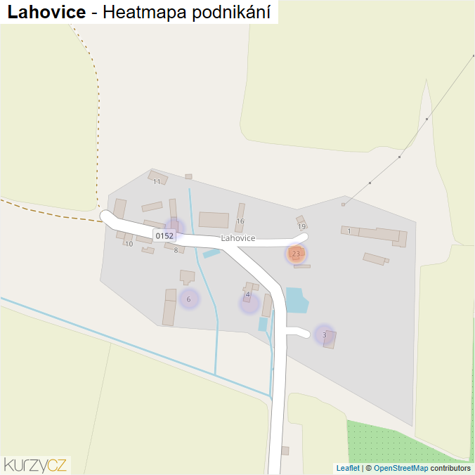 Mapa Lahovice - Firmy v části obce.