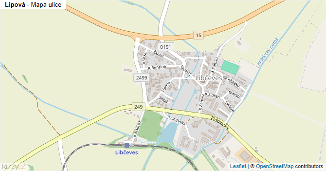 Lipová - mapa ulice