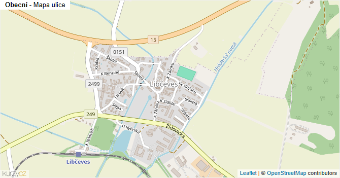 Obecní - mapa ulice