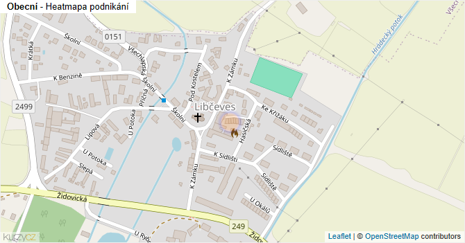Obecní - mapa podnikání