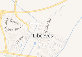 Pod Kostelem v obci Libčeves - mapa ulice