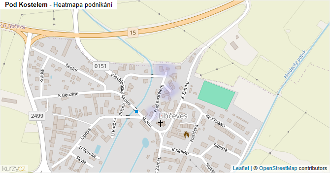 Pod Kostelem - mapa podnikání