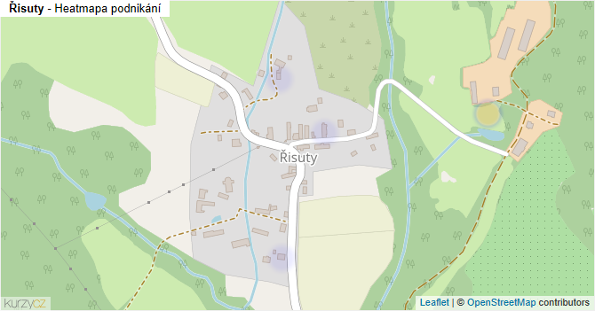 Řisuty - mapa podnikání