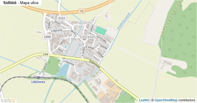 Sídliště - mapa ulice