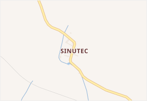 Sinutec v obci Libčeves - mapa části obce