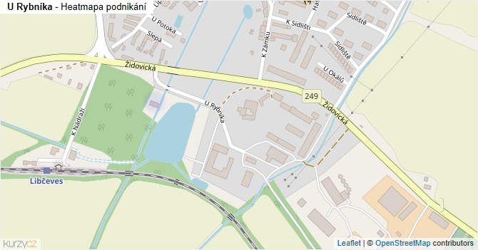 U Rybníka - mapa podnikání