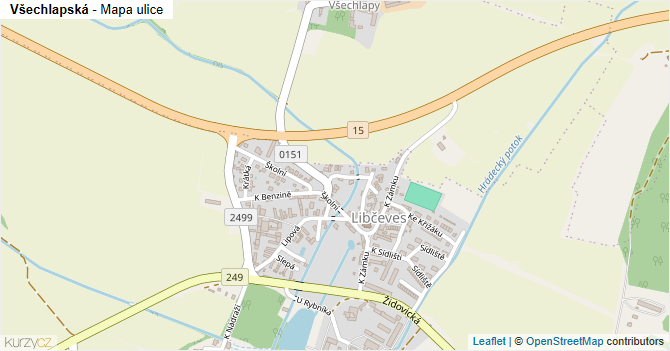 Všechlapská - mapa ulice