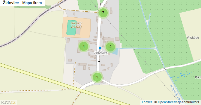 Židovice - mapa firem