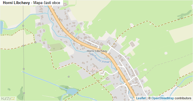 Horní Libchavy - mapa části obce