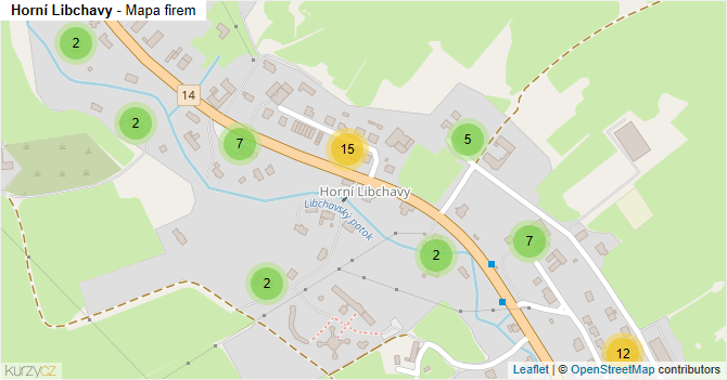 Horní Libchavy - mapa firem