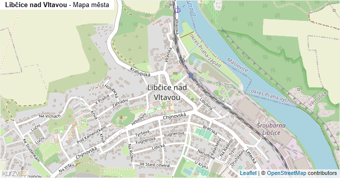 Libčice nad Vltavou - mapa města