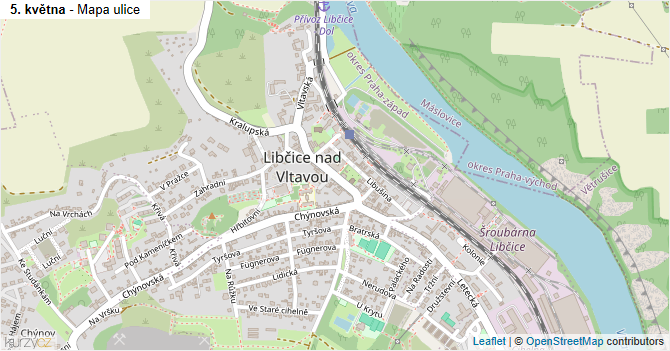 5. května - mapa ulice