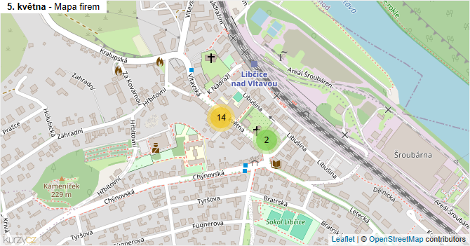 5. května - mapa firem