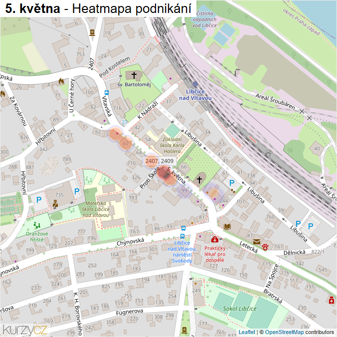 Mapa 5. května - Firmy v ulici.