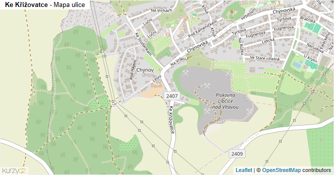 Ke Křižovatce - mapa ulice