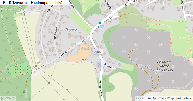 Ke Křižovatce - mapa podnikání