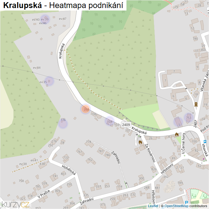 Mapa Kralupská - Firmy v ulici.