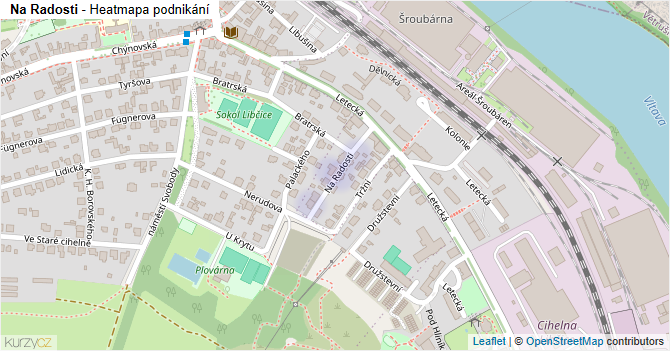 Na Radosti - mapa podnikání