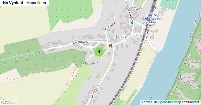 Na Výsluní - mapa firem