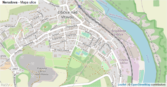 Nerudova - mapa ulice