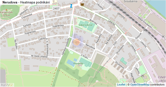 Nerudova - mapa podnikání
