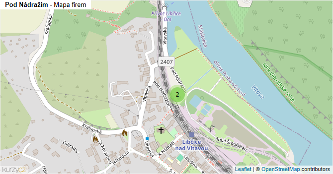 Pod Nádražím - mapa firem