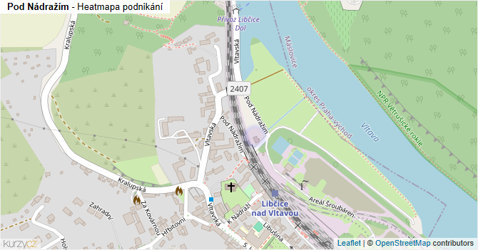 Pod Nádražím - mapa podnikání