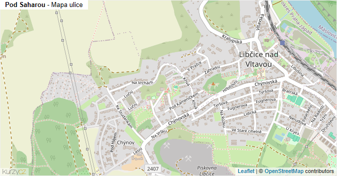 Pod Saharou - mapa ulice