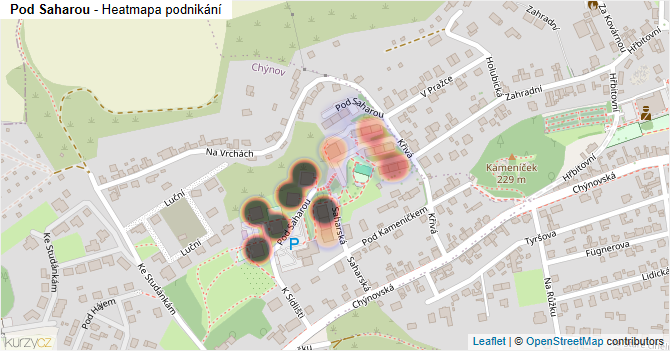 Pod Saharou - mapa podnikání