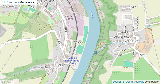 U Přívozu - mapa ulice
