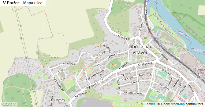 V Pražce - mapa ulice