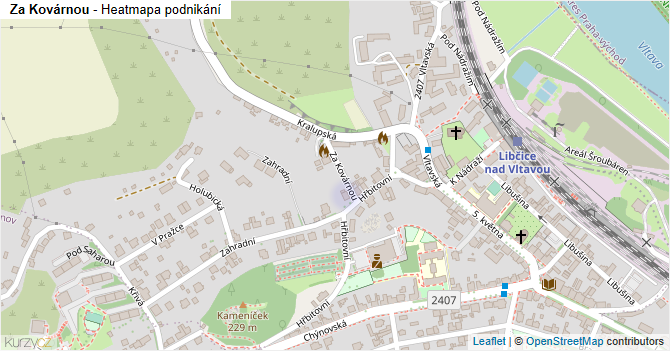 Za Kovárnou - mapa podnikání